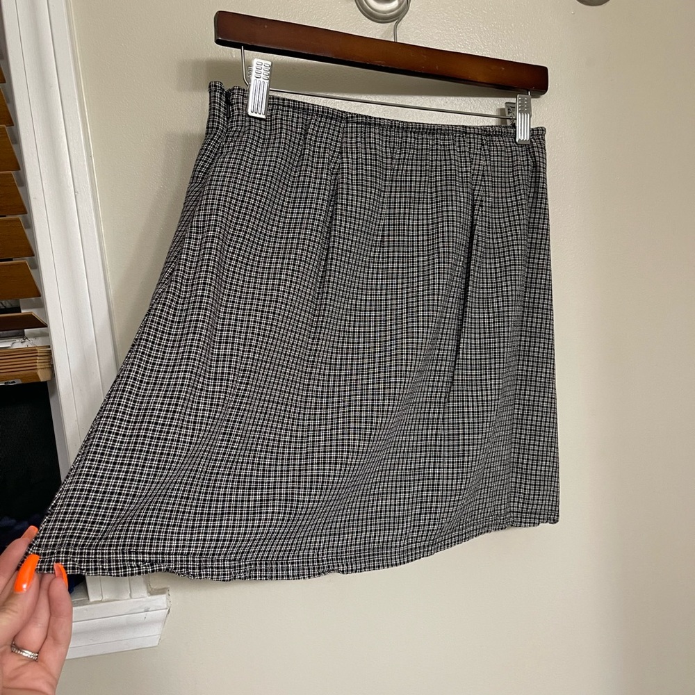 B&W Plaid Skirt